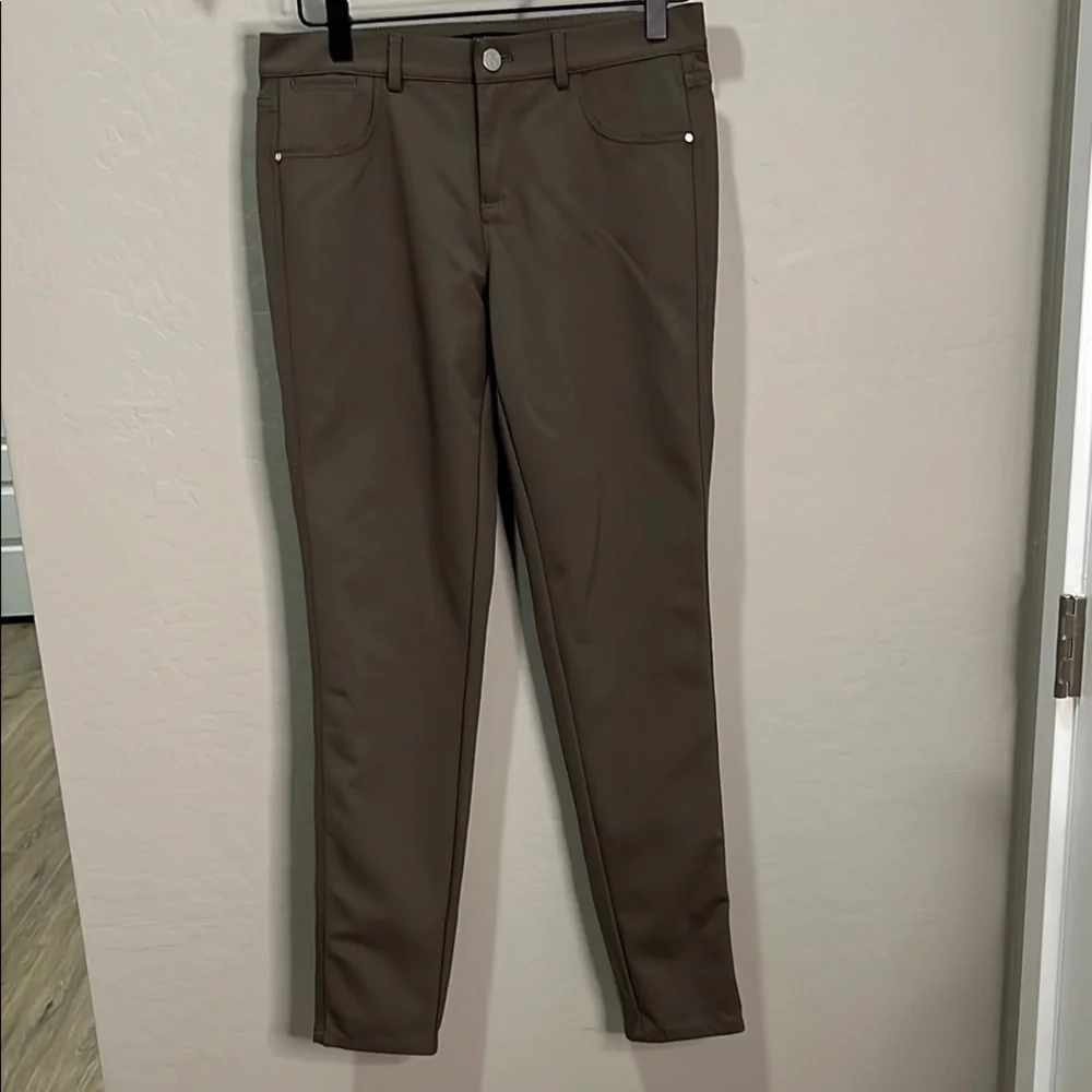Lafayette 148 Pants New York Mercer Trousers Nougat Brown Dark Tan Stretchy Luxe - Picture 2 of 14